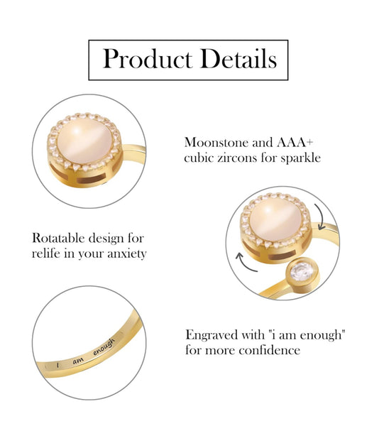 La bague « Tourbillon » qui roule & antistress ~ajustable/💥