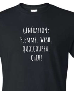 GENERATION ENFANT/ADO/HOMME/FEMME  t-shirt