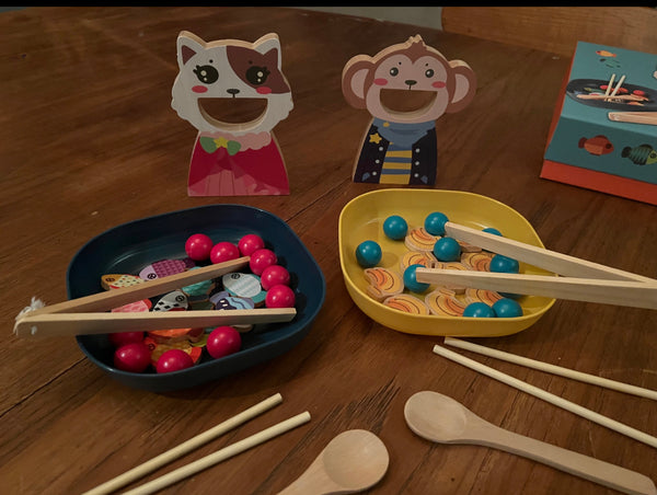 « Mangez les animaux! » jeu de motricité fine 3ans +