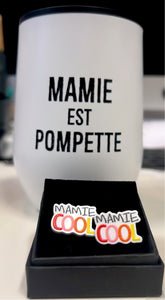 Kit MAMIE verre à vin ou à café + boucle d’oreille MAMIE  COOL