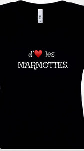 J’♥️ les marmottes. FEMME COL EN V- HOMME COL ROND t-shirt 👉 femme prenez une à deux grandeurs de plus. Homme grandeur standard