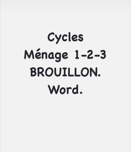 Cycle de ménage 1-2-3 full brouillon 😂