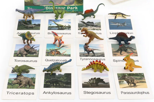 FOU des dinos! Carte et figurines Montessori.