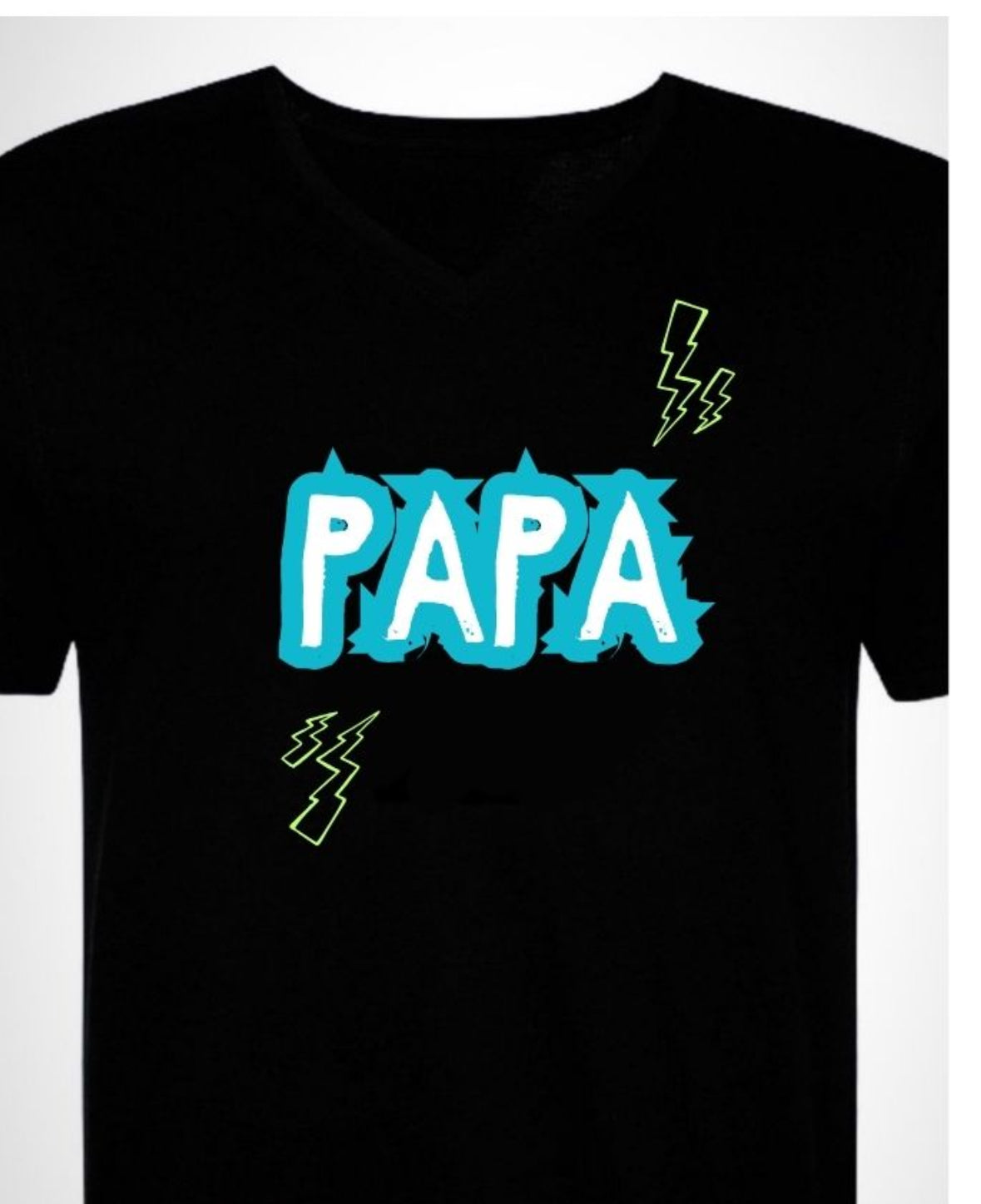 Papa avec des éclairs t-shirt homme