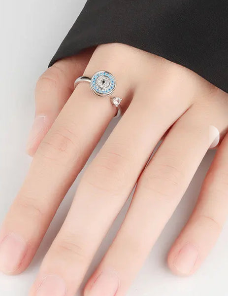 La bague qui tourne OEIL du 🐉 dragon UNISEXE enfant ou adulte - or ou argent   ~ajustable/livraison incluse