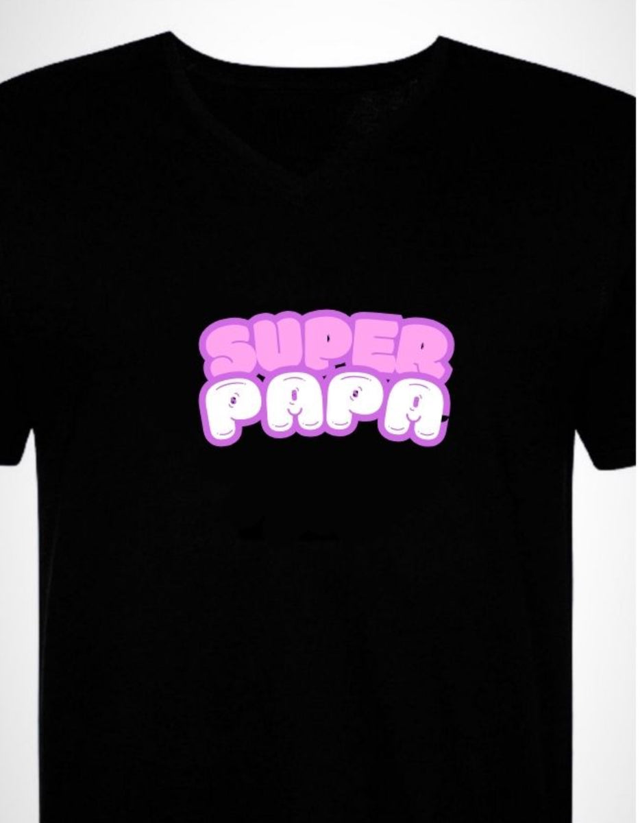 Super papa écriture ballon t-shirt homme – Mère ordinaire