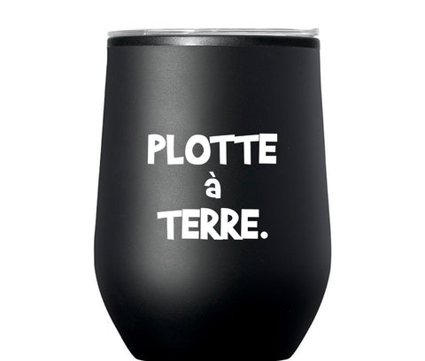 PLOTTE A TERRE Verre à vin ou café métal Thermos garde chaud ou froid