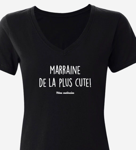 Marraine de la plus cute chandail femme col en V